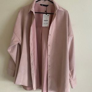 NWT Zara oversized button down shirt